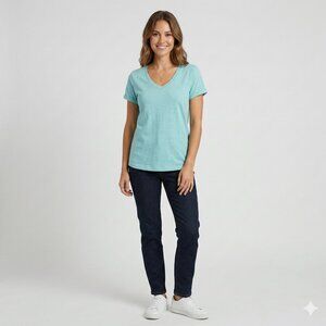 *My Style Turquoise V Neck T Shirt